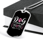 Dog Mom Pink White Pink Necklace Stainless Steel or 18k Gold Dog Tag 24" Chain-Express Your Love Gifts