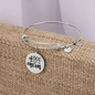 Dog Mom Plain Bracelet Stainless Steel or 18k Gold Circle Bangle-Express Your Love Gifts