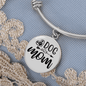 Dog Mom Plain Bracelet Stainless Steel or 18k Gold Circle Bangle-Express Your Love Gifts