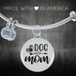 Dog Mom Plain Bracelet Stainless Steel or 18k Gold Circle Bangle-Express Your Love Gifts