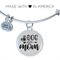 Dog Mom Plain Bracelet Stainless Steel or 18k Gold Circle Bangle-Express Your Love Gifts
