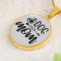 Dog Mom Plain Circle Necklace Stainless Steel or 18k Gold 18-22"-Express Your Love Gifts