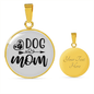 Dog Mom Plain Circle Necklace Stainless Steel or 18k Gold 18-22"-Express Your Love Gifts