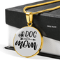 Dog Mom Plain Circle Necklace Stainless Steel or 18k Gold 18-22"-Express Your Love Gifts