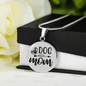 Dog Mom Plain Circle Necklace Stainless Steel or 18k Gold 18-22"-Express Your Love Gifts