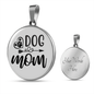 Dog Mom Plain Circle Necklace Stainless Steel or 18k Gold 18-22"-Express Your Love Gifts