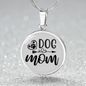 Dog Mom Plain Circle Necklace Stainless Steel or 18k Gold 18-22"-Express Your Love Gifts