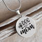 Dog Mom Plain Circle Necklace Stainless Steel or 18k Gold 18-22"-Express Your Love Gifts