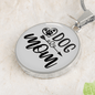Dog Mom Plain Circle Necklace Stainless Steel or 18k Gold 18-22"-Express Your Love Gifts