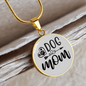 Dog Mom Plain Circle Necklace Stainless Steel or 18k Gold 18-22"-Express Your Love Gifts