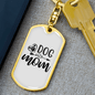 Dog Mom Plain Keychain Stainless Steel or 18k Gold Dog Tag Keyring-Express Your Love Gifts