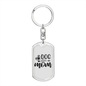 Dog Mom Plain Keychain Stainless Steel or 18k Gold Dog Tag Keyring-Express Your Love Gifts