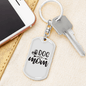 Dog Mom Plain Keychain Stainless Steel or 18k Gold Dog Tag Keyring-Express Your Love Gifts