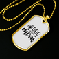 Dog Mom Plain Necklace Stainless Steel or 18k Gold Dog Tag 24" Chain-Express Your Love Gifts