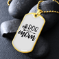 Dog Mom Plain Necklace Stainless Steel or 18k Gold Dog Tag 24" Chain-Express Your Love Gifts