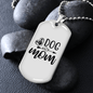 Dog Mom Plain Necklace Stainless Steel or 18k Gold Dog Tag 24" Chain-Express Your Love Gifts