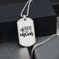 Dog Mom Plain Necklace Stainless Steel or 18k Gold Dog Tag 24" Chain-Express Your Love Gifts