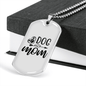 Dog Mom Plain Necklace Stainless Steel or 18k Gold Dog Tag 24" Chain-Express Your Love Gifts