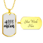 Dog Mom Plain Necklace Stainless Steel or 18k Gold Dog Tag 24" Chain-Express Your Love Gifts