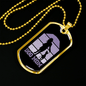 Dog Mom Playing Purple Necklace Stainless Steel or 18k Gold Dog Tag 24" Chain-Express Your Love Gifts