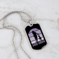 Dog Mom Playing Purple Necklace Stainless Steel or 18k Gold Dog Tag 24" Chain-Express Your Love Gifts