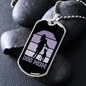 Dog Mom Playing Purple Necklace Stainless Steel or 18k Gold Dog Tag 24" Chain-Express Your Love Gifts