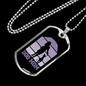 Dog Mom Playing Purple Necklace Stainless Steel or 18k Gold Dog Tag 24" Chain-Express Your Love Gifts