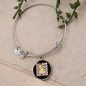 Dog Mom Puppy Bracelet Stainless Steel or 18k Gold Circle Bangle-Express Your Love Gifts