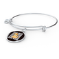 Dog Mom Puppy Bracelet Stainless Steel or 18k Gold Circle Bangle-Express Your Love Gifts