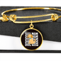 Dog Mom Puppy Bracelet Stainless Steel or 18k Gold Circle Bangle-Express Your Love Gifts