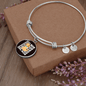Dog Mom Puppy Bracelet Stainless Steel or 18k Gold Circle Bangle-Express Your Love Gifts