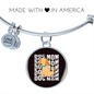 Dog Mom Puppy Bracelet Stainless Steel or 18k Gold Circle Bangle-Express Your Love Gifts