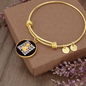 Dog Mom Puppy Bracelet Stainless Steel or 18k Gold Circle Bangle-Express Your Love Gifts