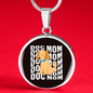 Dog Mom Puppy Circle Necklace Stainless Steel or 18k Gold 18-22"-Express Your Love Gifts