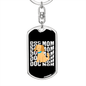 Dog Mom Puppy Keychain Stainless Steel or 18k Gold Dog Tag Keyring-Express Your Love Gifts