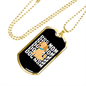 Dog Mom Puppy Necklace Stainless Steel or 18k Gold Dog Tag 24" Chain-Express Your Love Gifts