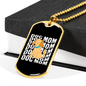 Dog Mom Puppy Necklace Stainless Steel or 18k Gold Dog Tag 24" Chain-Express Your Love Gifts