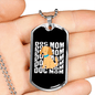 Dog Mom Puppy Necklace Stainless Steel or 18k Gold Dog Tag 24" Chain-Express Your Love Gifts