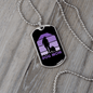 Dog Mom Purple Necklace Stainless Steel or 18k Gold Dog Tag 24" Chain-Express Your Love Gifts