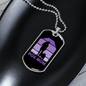 Dog Mom Purple Necklace Stainless Steel or 18k Gold Dog Tag 24" Chain-Express Your Love Gifts
