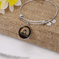 Dog Mom Rainbow Bracelet Stainless Steel or 18k Gold Circle Bangle-Express Your Love Gifts