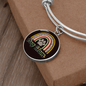 Dog Mom Rainbow Bracelet Stainless Steel or 18k Gold Circle Bangle-Express Your Love Gifts