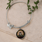 Dog Mom Rainbow Bracelet Stainless Steel or 18k Gold Circle Bangle-Express Your Love Gifts
