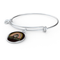 Dog Mom Rainbow Bracelet Stainless Steel or 18k Gold Circle Bangle-Express Your Love Gifts