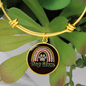 Dog Mom Rainbow Bracelet Stainless Steel or 18k Gold Circle Bangle-Express Your Love Gifts