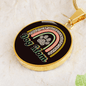Dog Mom Rainbow Circle Necklace Stainless Steel or 18k Gold 18-22"-Express Your Love Gifts
