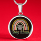 Dog Mom Rainbow Circle Necklace Stainless Steel or 18k Gold 18-22"-Express Your Love Gifts