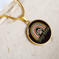 Dog Mom Rainbow Circle Necklace Stainless Steel or 18k Gold 18-22"-Express Your Love Gifts