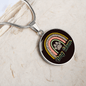 Dog Mom Rainbow Circle Necklace Stainless Steel or 18k Gold 18-22"-Express Your Love Gifts