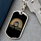 Dog Mom Rainbow Keychain Stainless Steel or 18k Gold Dog Tag Keyring-Express Your Love Gifts
